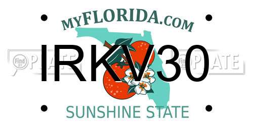 IRKV30 Florida License Plate