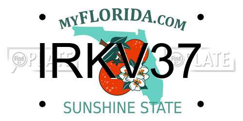 IRKV37 Florida License Plate