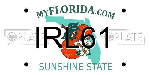 IRL61 Florida License Plate