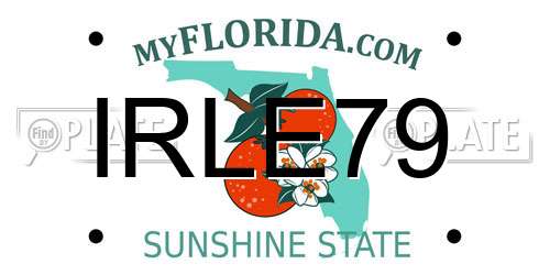 IRLE79 Florida License Plate