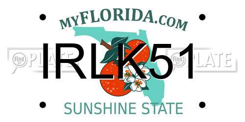 IRLK51 Florida License Plate