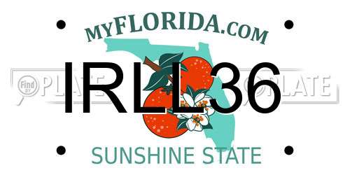 IRLL36 Florida License Plate