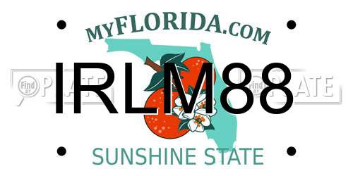 IRLM88 Florida License Plate