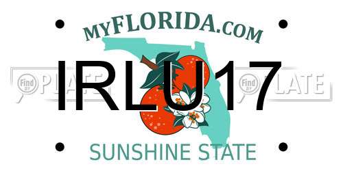 IRLU17 Florida License Plate