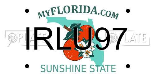IRLU97 Florida License Plate