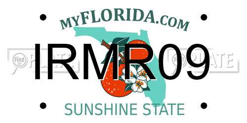 IRMR09 Florida License Plate