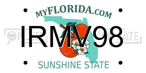 IRMV98 Florida License Plate