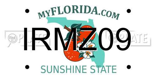 IRMZ09 Florida License Plate