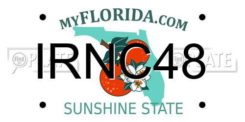 IRNC48 Florida License Plate