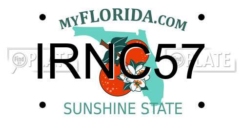 IRNC57 Florida License Plate