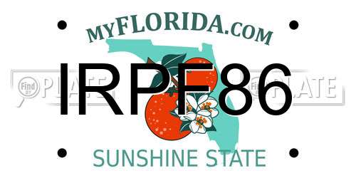 IRPF86 Florida License Plate