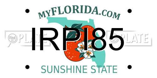 IRPI85 Florida License Plate