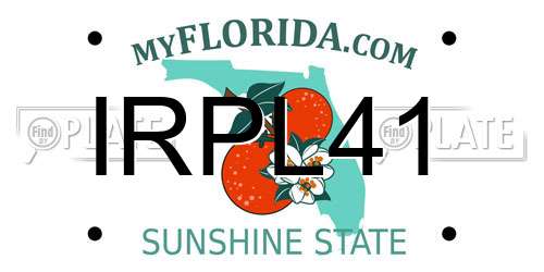 IRPL41 Florida License Plate