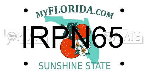 IRPN65 Florida License Plate