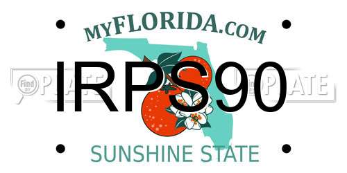 IRPS90 Florida License Plate