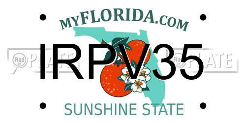 IRPV35 Florida License Plate