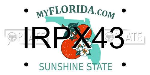 IRPX43 Florida License Plate