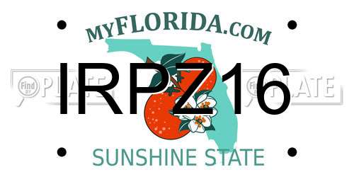 IRPZ16 Florida License Plate