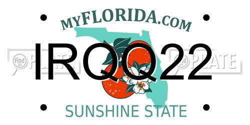 IRQQ22 Florida License Plate