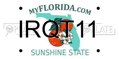 IRQT11 Florida License Plate