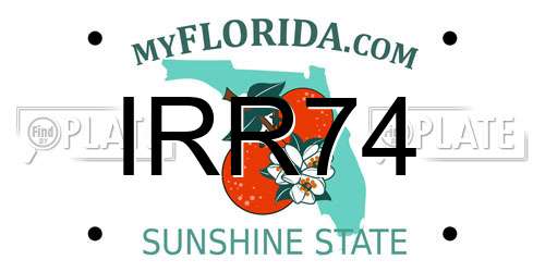 IRR74 Florida License Plate