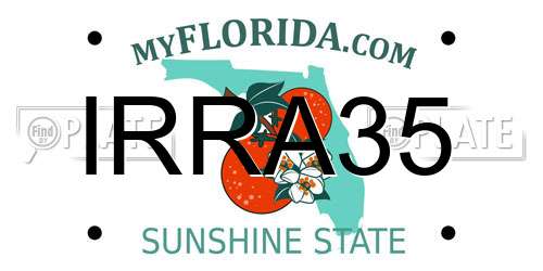 IRRA35 Florida License Plate
