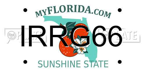 IRRG66 Florida License Plate