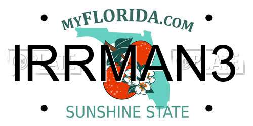 IRRMAN3 Florida License Plate