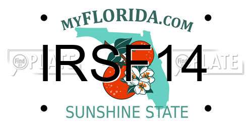 IRSF14 Florida License Plate
