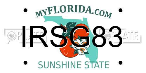 IRSG83 Florida License Plate