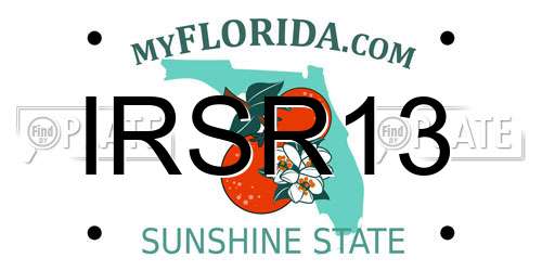 IRSR13 Florida License Plate
