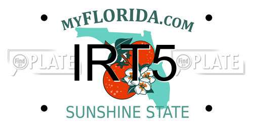 IRT5 Florida License Plate