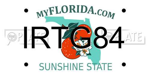 IRTG84 Florida License Plate