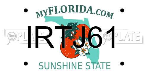 IRTJ61 Florida License Plate