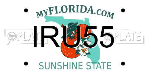 IRU55 Florida License Plate