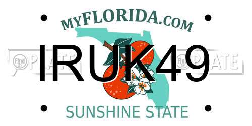 IRUK49 Florida License Plate