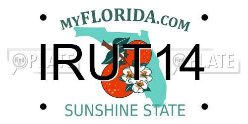 IRUT14 Florida License Plate