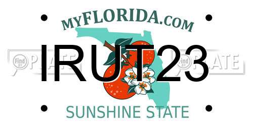 IRUT23 Florida License Plate