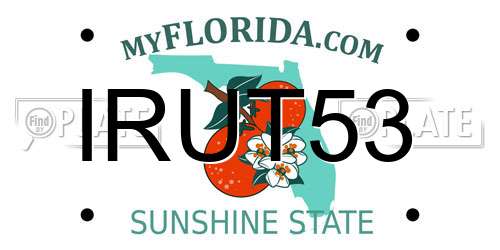 IRUT53 Florida License Plate