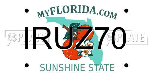 IRUZ70 Florida License Plate