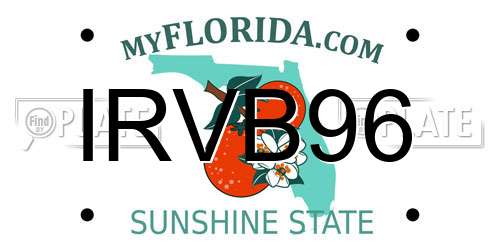 IRVB96 Florida License Plate