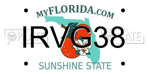 IRVG38 Florida License Plate