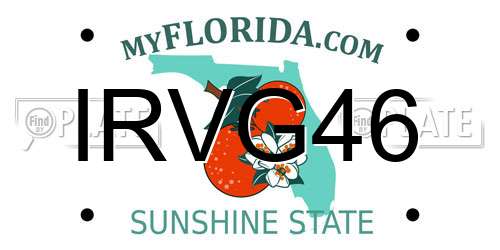 IRVG46 Florida License Plate
