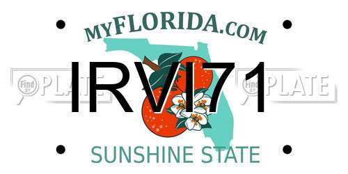 IRVI71 Florida License Plate
