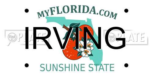 IRVING Florida License Plate