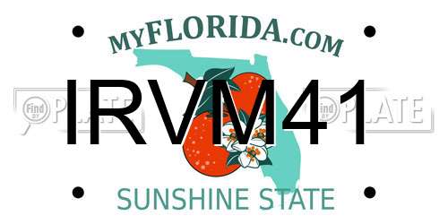 IRVM41 Florida License Plate