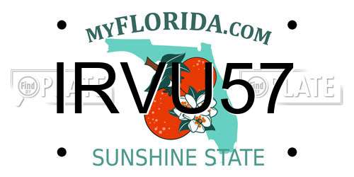 IRVU57 Florida License Plate