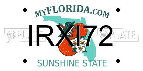 IRXI72 Florida License Plate