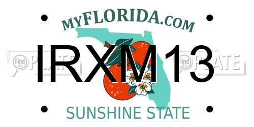 IRXM13 Florida License Plate