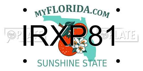 IRXP81 Florida License Plate